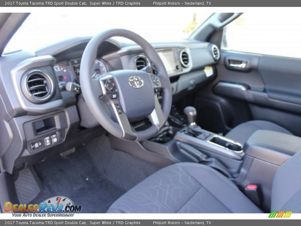 2017 Toyota Tacoma TRD Sport Double Cab Super White / TRD Graphite Photo #9