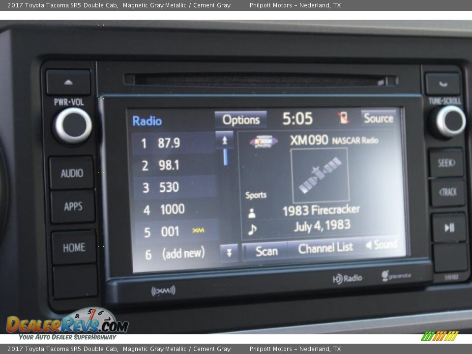 2017 Toyota Tacoma SR5 Double Cab Magnetic Gray Metallic / Cement Gray Photo #14