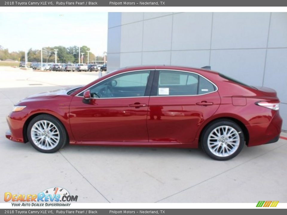 2018 Toyota Camry XLE V6 Ruby Flare Pearl / Black Photo #5