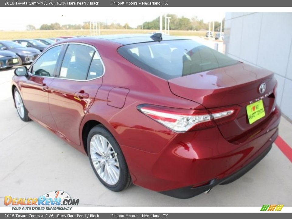 2018 Toyota Camry XLE V6 Ruby Flare Pearl / Black Photo #6