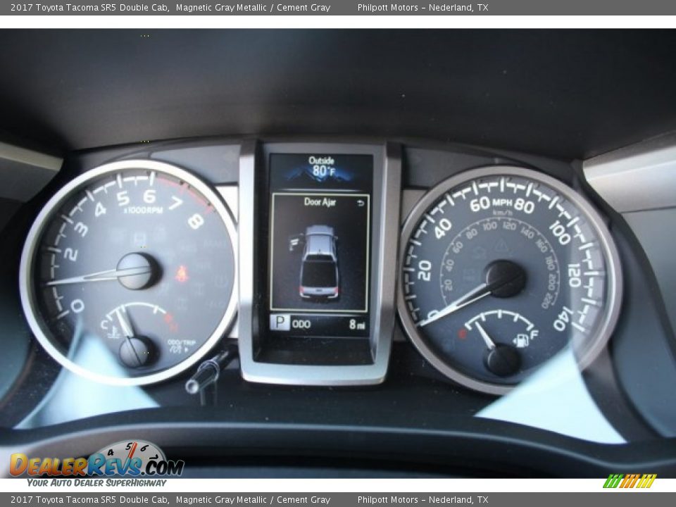 2017 Toyota Tacoma SR5 Double Cab Magnetic Gray Metallic / Cement Gray Photo #27