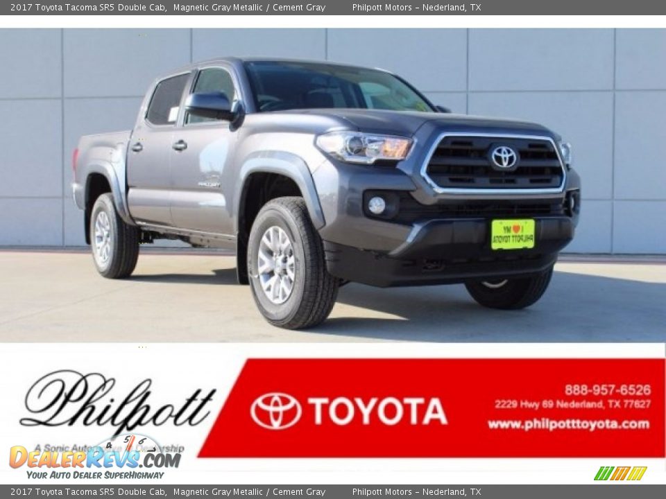 2017 Toyota Tacoma SR5 Double Cab Magnetic Gray Metallic / Cement Gray Photo #1