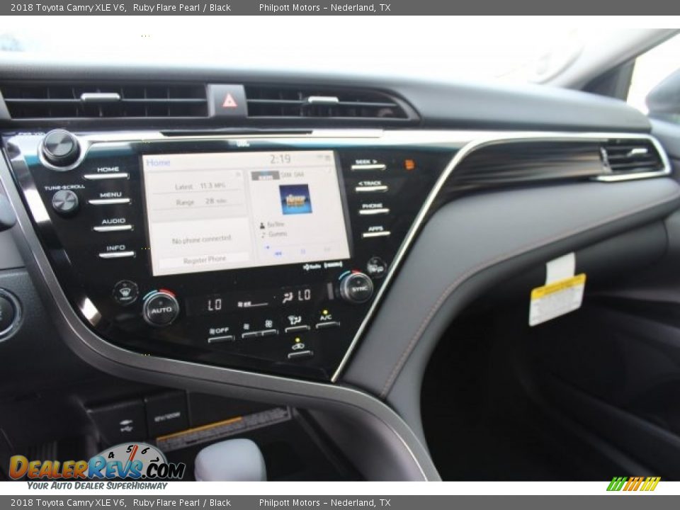 2018 Toyota Camry XLE V6 Ruby Flare Pearl / Black Photo #12