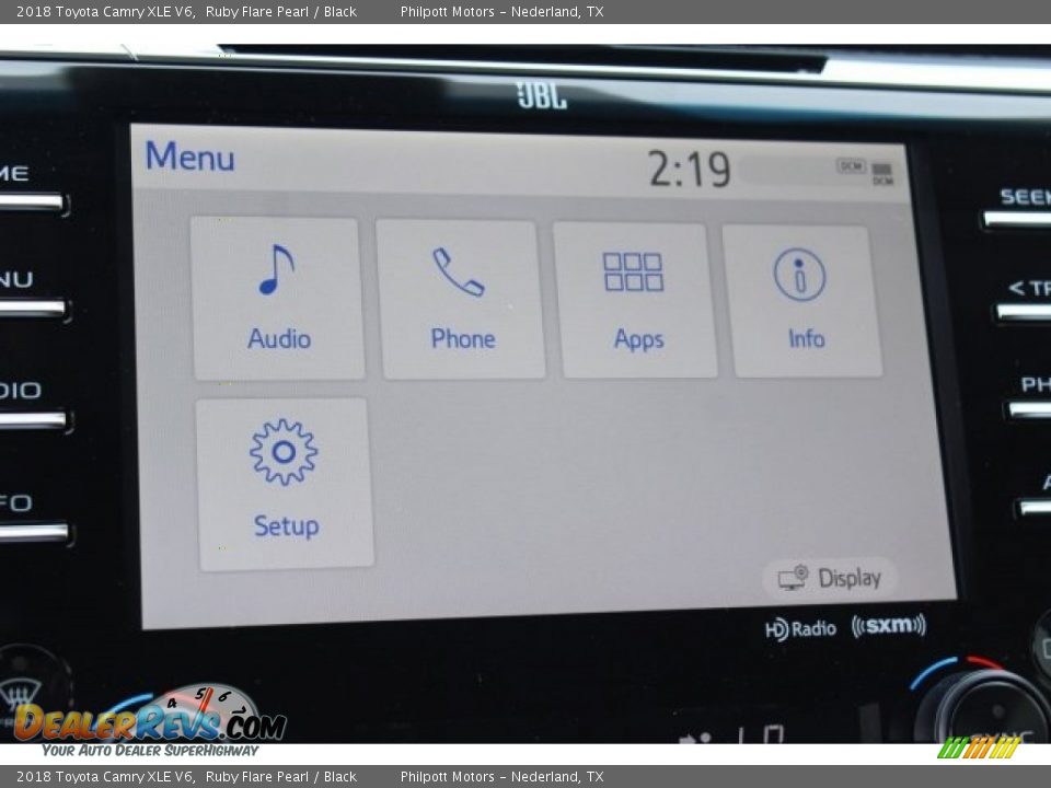 2018 Toyota Camry XLE V6 Ruby Flare Pearl / Black Photo #17