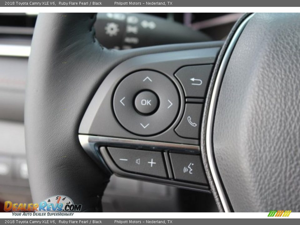 2018 Toyota Camry XLE V6 Ruby Flare Pearl / Black Photo #22