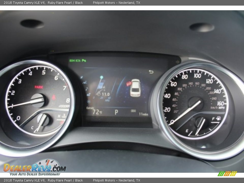 2018 Toyota Camry XLE V6 Ruby Flare Pearl / Black Photo #33