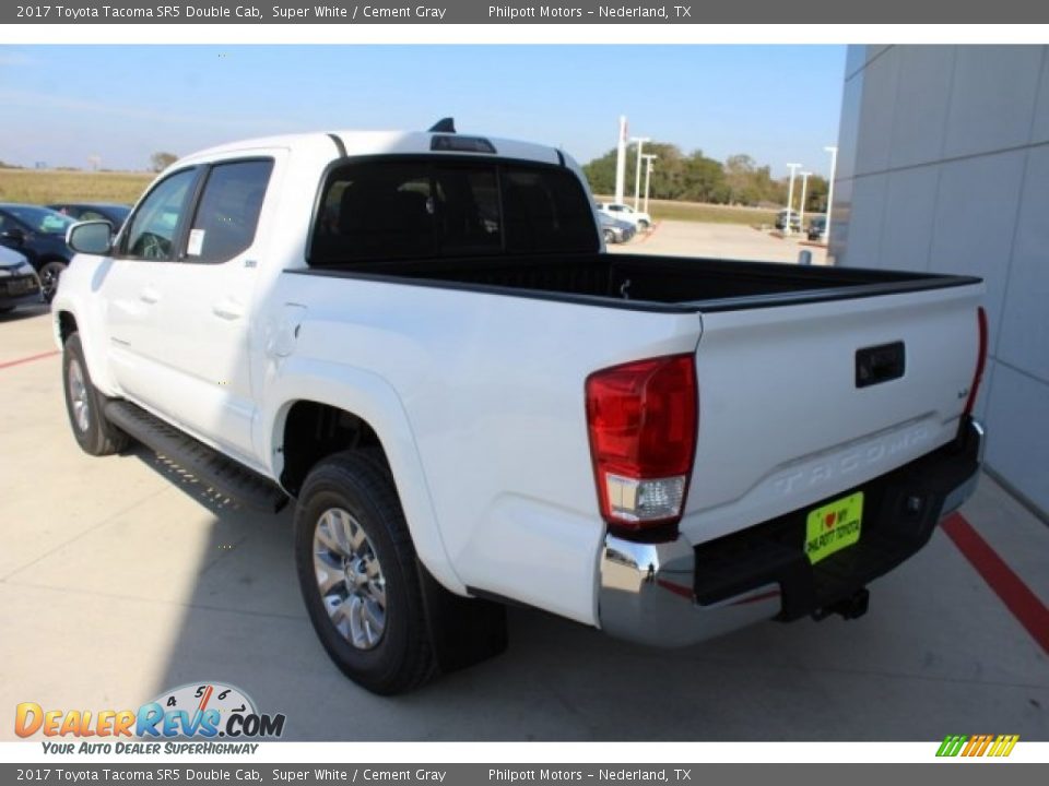 2017 Toyota Tacoma SR5 Double Cab Super White / Cement Gray Photo #6