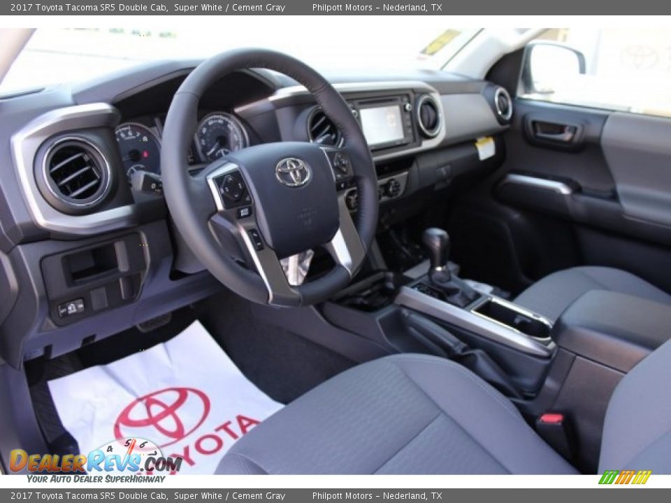 2017 Toyota Tacoma SR5 Double Cab Super White / Cement Gray Photo #9