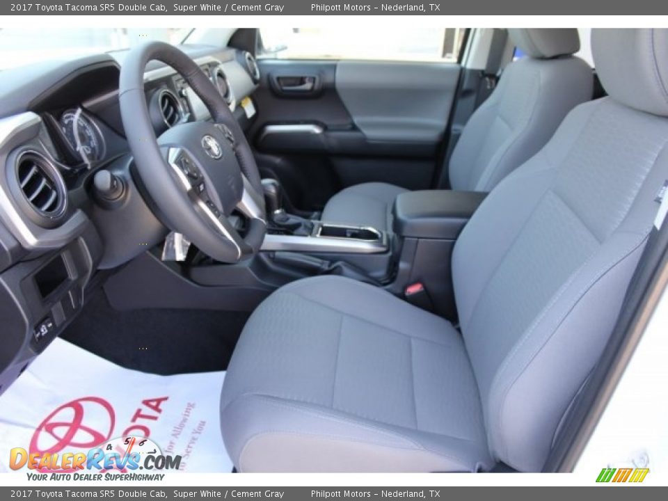 2017 Toyota Tacoma SR5 Double Cab Super White / Cement Gray Photo #10