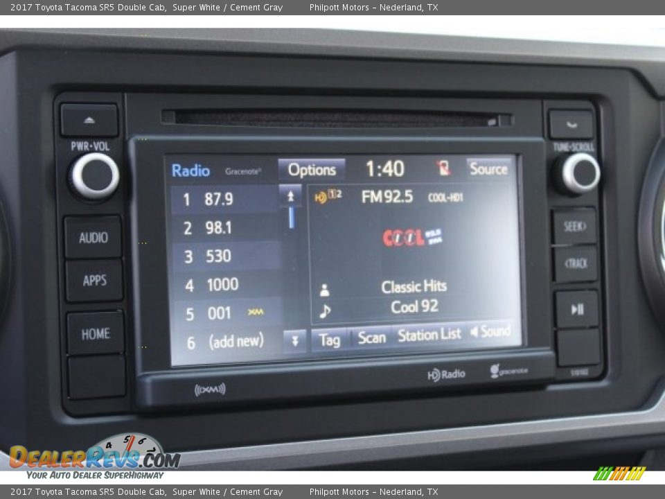 2017 Toyota Tacoma SR5 Double Cab Super White / Cement Gray Photo #14