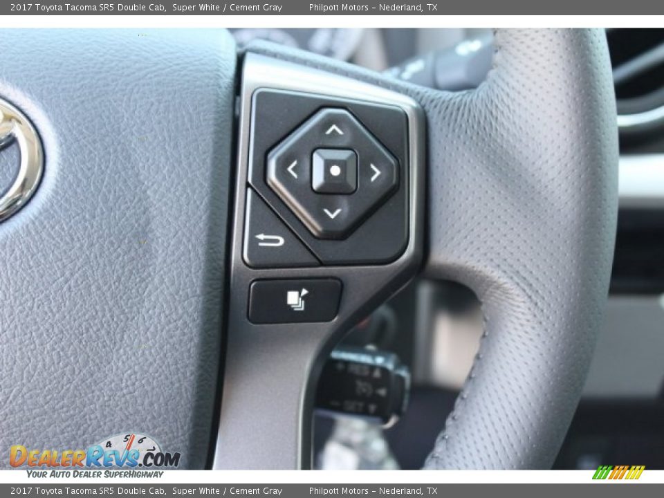2017 Toyota Tacoma SR5 Double Cab Super White / Cement Gray Photo #18