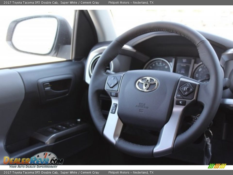 2017 Toyota Tacoma SR5 Double Cab Super White / Cement Gray Photo #24