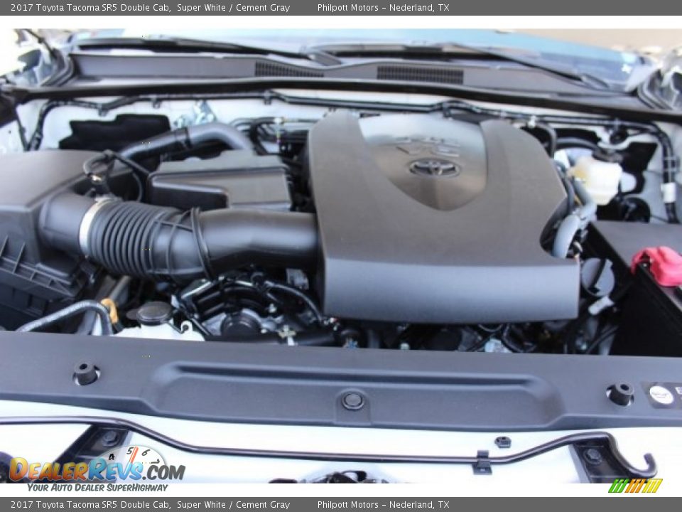 2017 Toyota Tacoma SR5 Double Cab Super White / Cement Gray Photo #26
