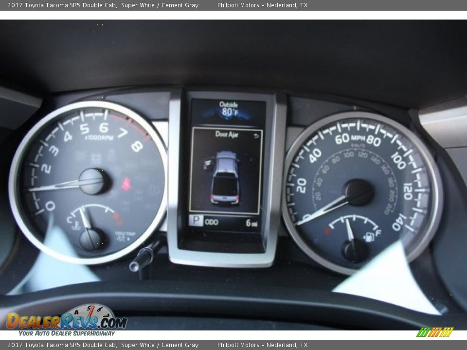 2017 Toyota Tacoma SR5 Double Cab Super White / Cement Gray Photo #27