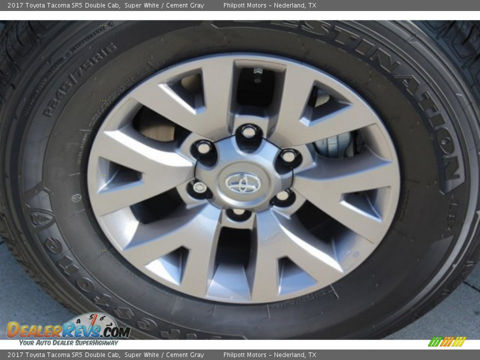 2017 Toyota Tacoma SR5 Double Cab Super White / Cement Gray Photo #4