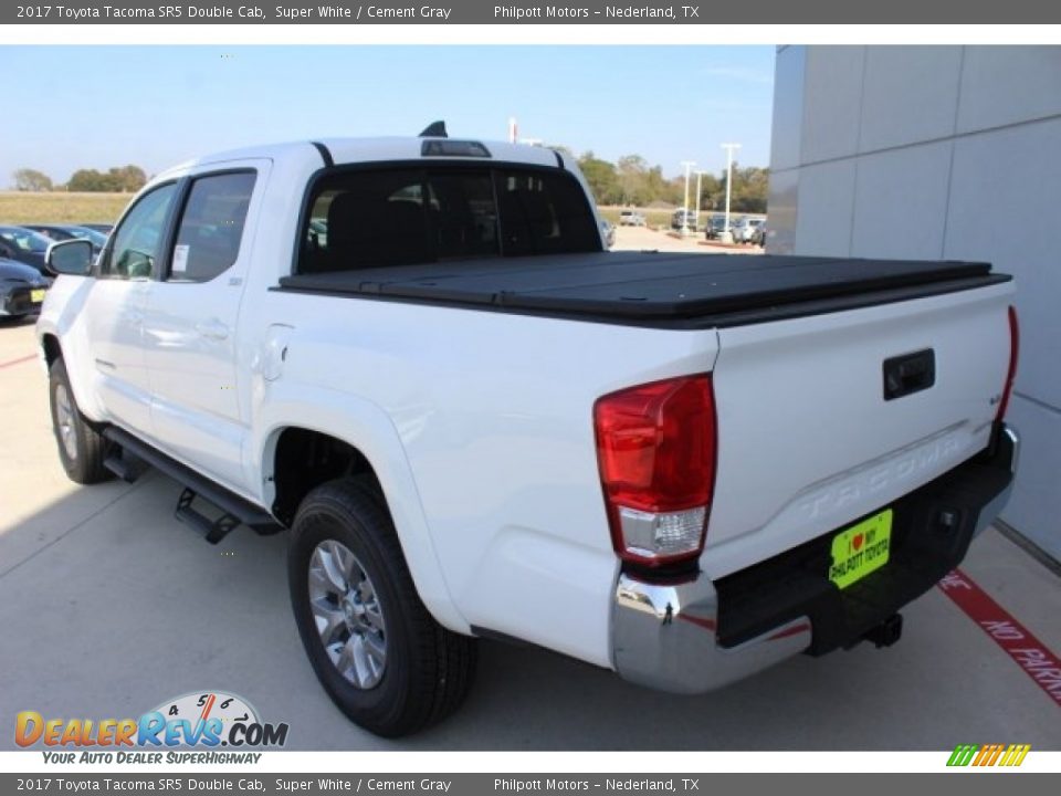2017 Toyota Tacoma SR5 Double Cab Super White / Cement Gray Photo #6