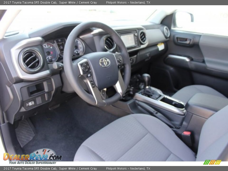 2017 Toyota Tacoma SR5 Double Cab Super White / Cement Gray Photo #9