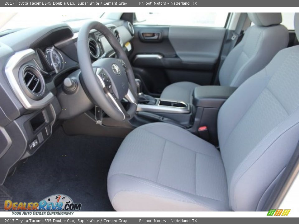 2017 Toyota Tacoma SR5 Double Cab Super White / Cement Gray Photo #10