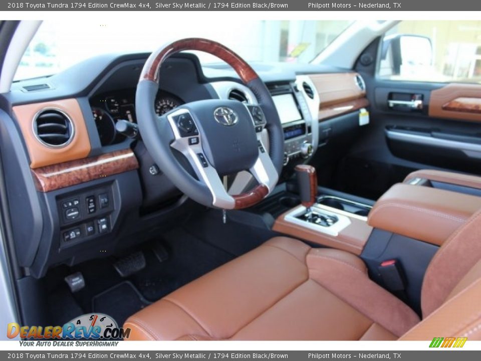 1794 Edition Black/Brown Interior - 2018 Toyota Tundra 1794 Edition CrewMax 4x4 Photo #10