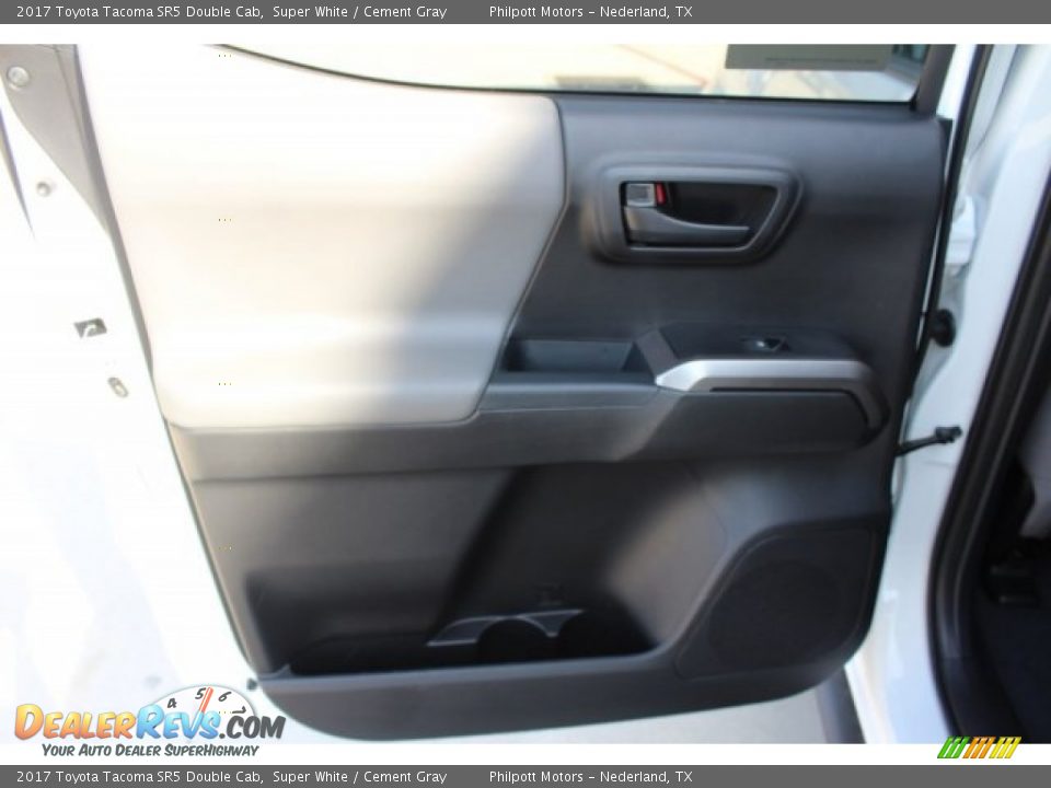 2017 Toyota Tacoma SR5 Double Cab Super White / Cement Gray Photo #20