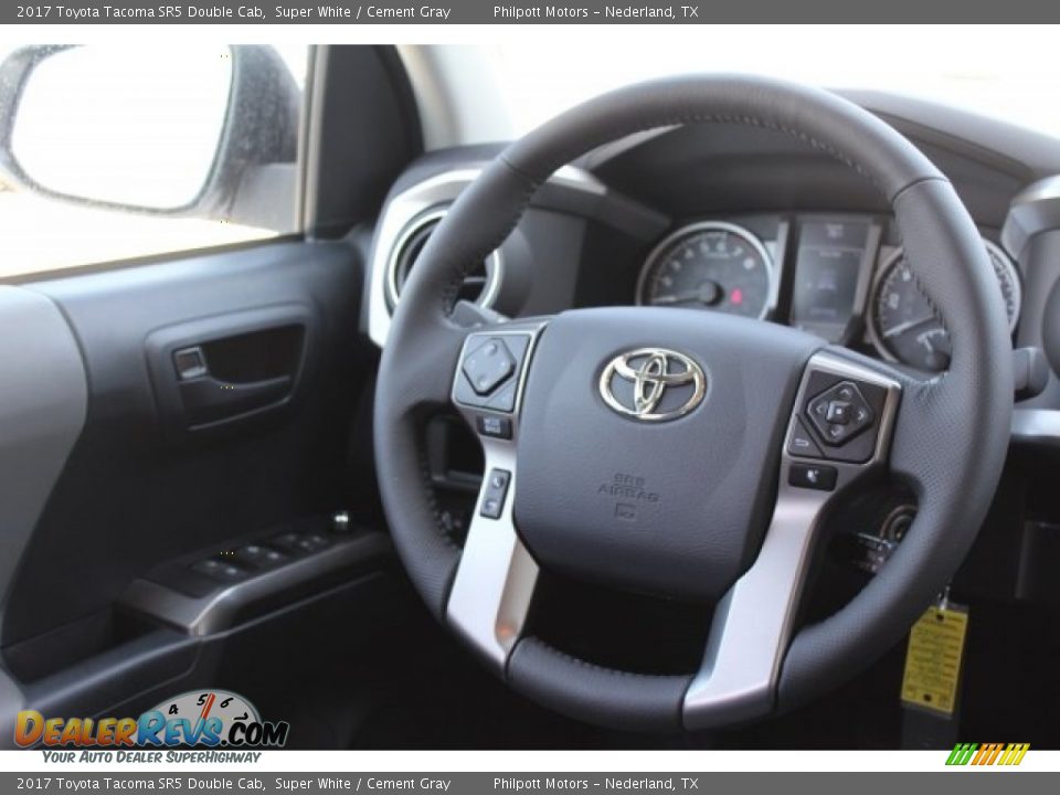 2017 Toyota Tacoma SR5 Double Cab Super White / Cement Gray Photo #24