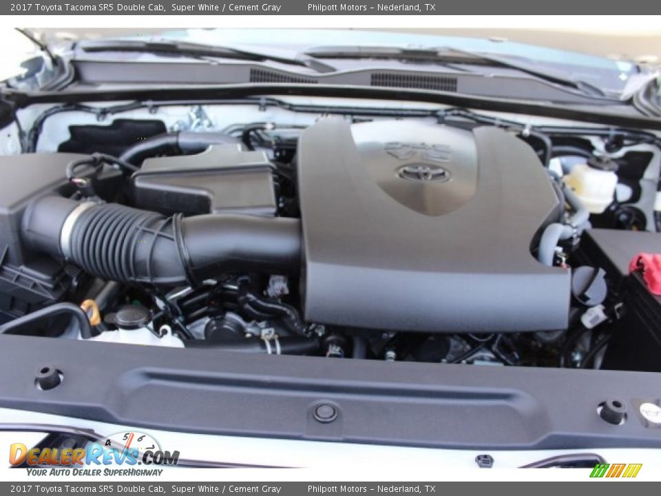 2017 Toyota Tacoma SR5 Double Cab Super White / Cement Gray Photo #27