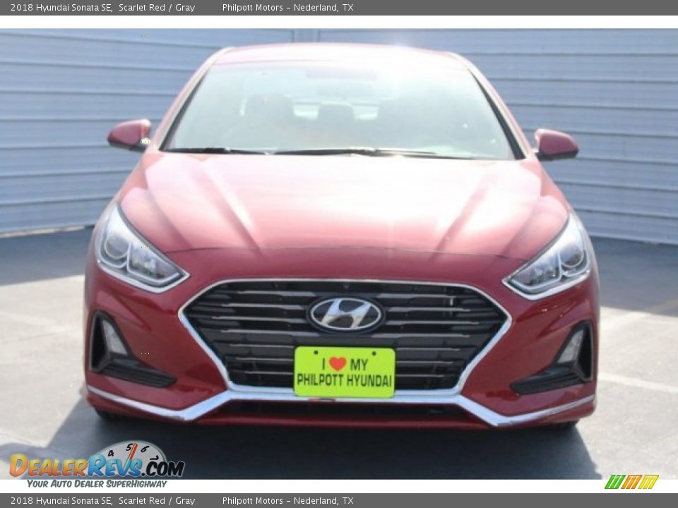 2018 Hyundai Sonata SE Scarlet Red / Gray Photo #2