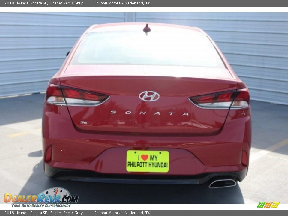 2018 Hyundai Sonata SE Scarlet Red / Gray Photo #7