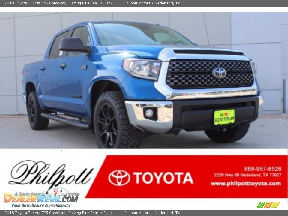 2018 Toyota Tundra TSS CrewMax Blazing Blue Pearl / Black Photo #1