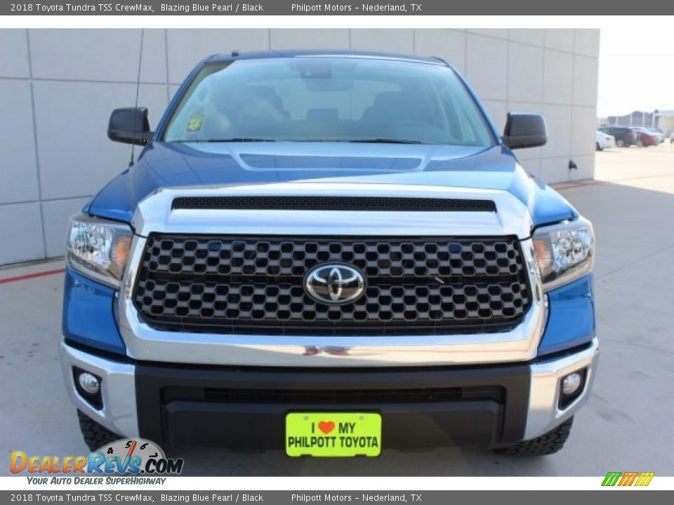 2018 Toyota Tundra TSS CrewMax Blazing Blue Pearl / Black Photo #2