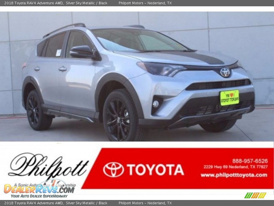 2018 Toyota RAV4 Adventure AWD Silver Sky Metallic / Black Photo #1