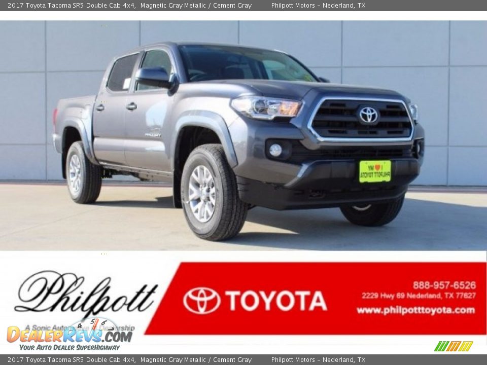 2017 Toyota Tacoma SR5 Double Cab 4x4 Magnetic Gray Metallic / Cement Gray Photo #1