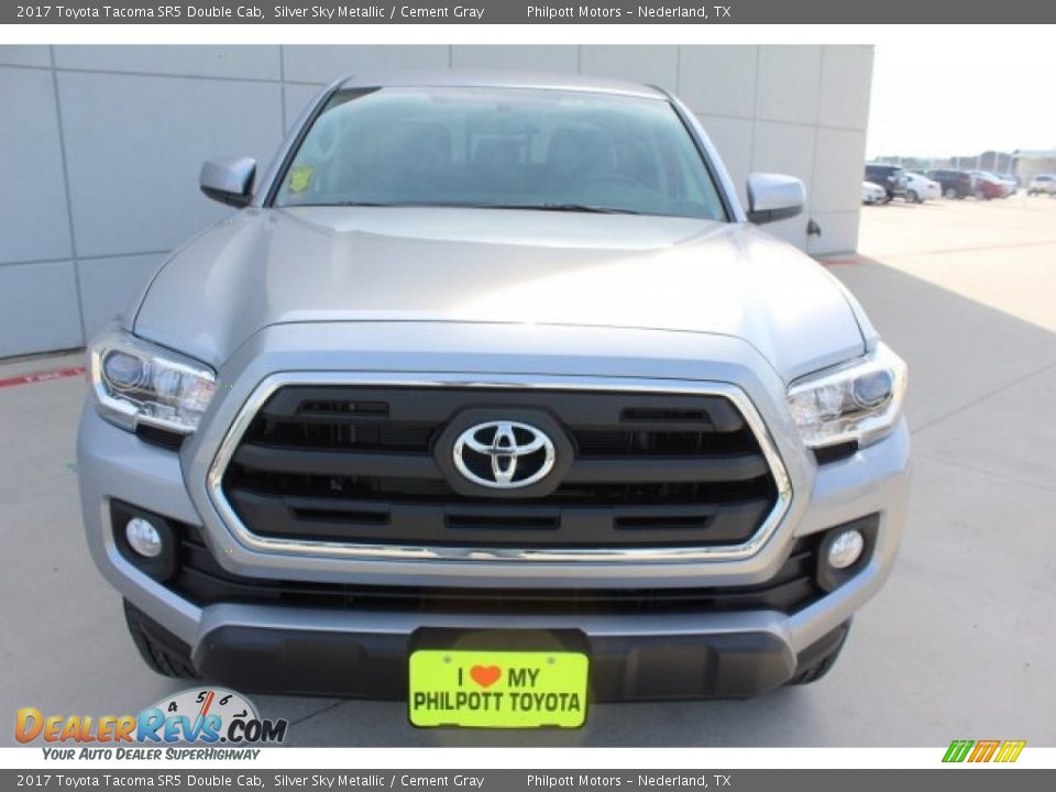 2017 Toyota Tacoma SR5 Double Cab Silver Sky Metallic / Cement Gray Photo #2