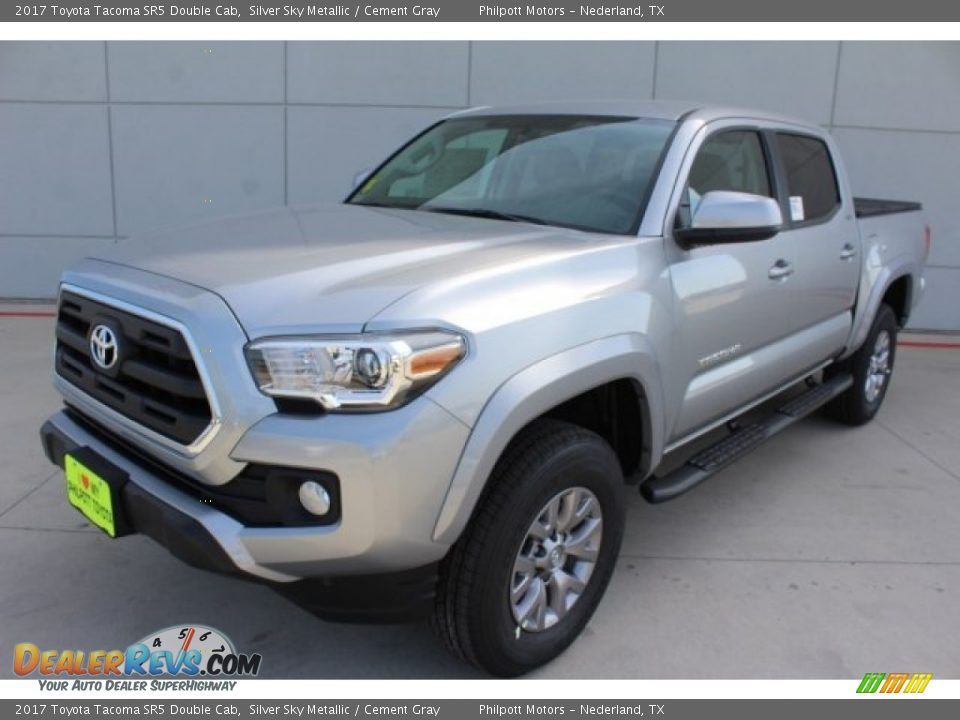 2017 Toyota Tacoma SR5 Double Cab Silver Sky Metallic / Cement Gray Photo #3