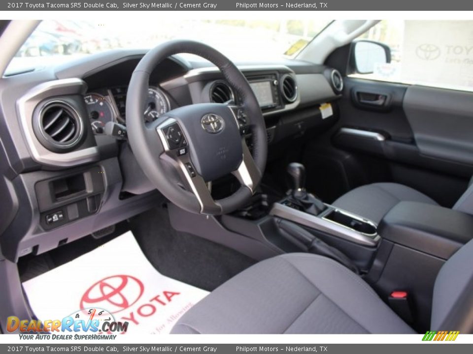2017 Toyota Tacoma SR5 Double Cab Silver Sky Metallic / Cement Gray Photo #10