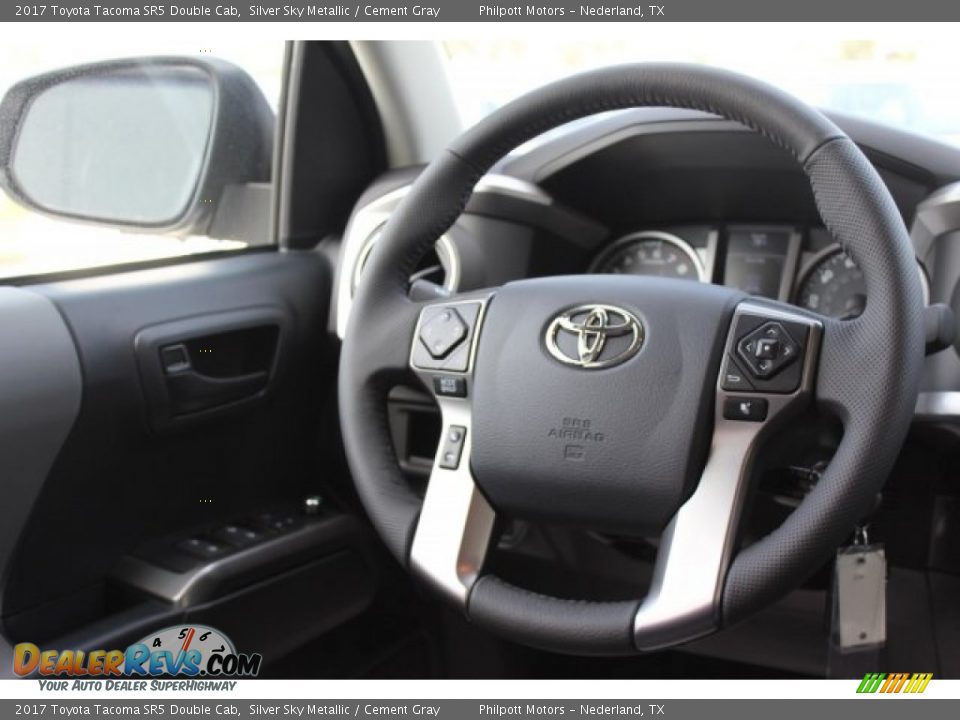 2017 Toyota Tacoma SR5 Double Cab Silver Sky Metallic / Cement Gray Photo #25