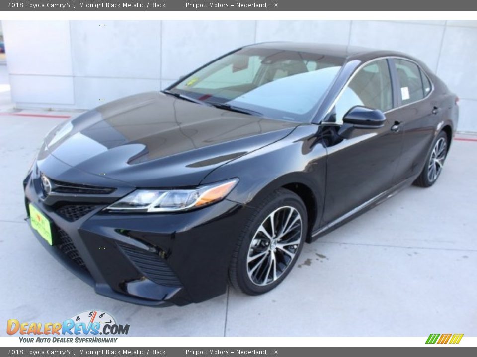 2018 Toyota Camry SE Midnight Black Metallic / Black Photo #3