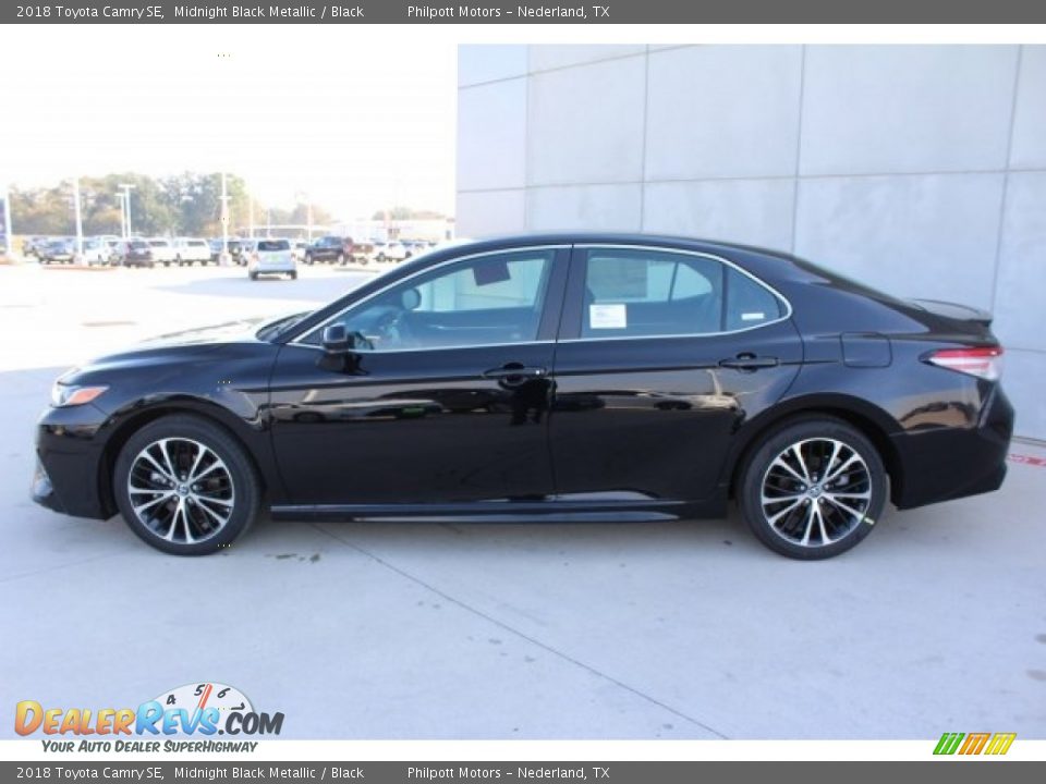 2018 Toyota Camry SE Midnight Black Metallic / Black Photo #5