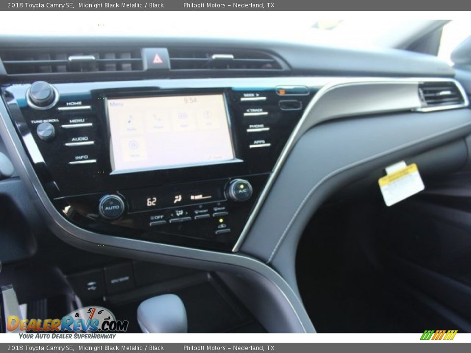 2018 Toyota Camry SE Midnight Black Metallic / Black Photo #12