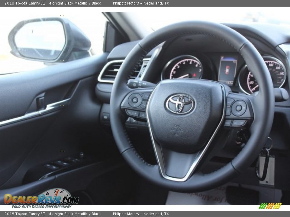 2018 Toyota Camry SE Midnight Black Metallic / Black Photo #26