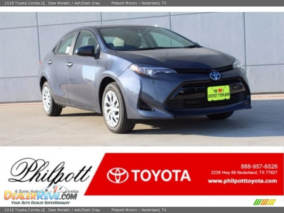 2018 Toyota Corolla LE Slate Metallic / Ash/Dark Gray Photo #1
