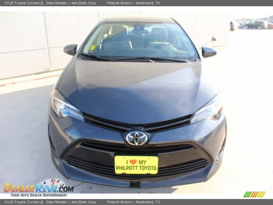 2018 Toyota Corolla LE Slate Metallic / Ash/Dark Gray Photo #2