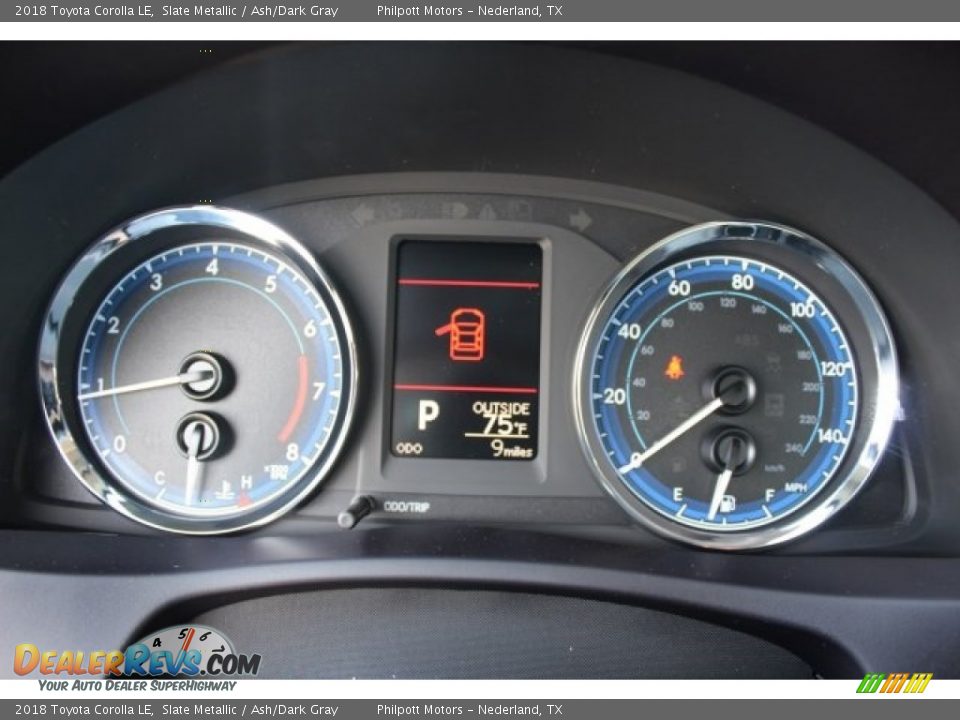 2018 Toyota Corolla LE Slate Metallic / Ash/Dark Gray Photo #27