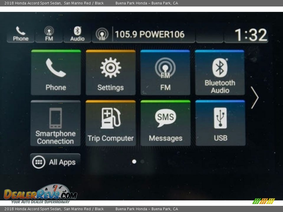2018 Honda Accord Sport Sedan San Marino Red / Black Photo #14