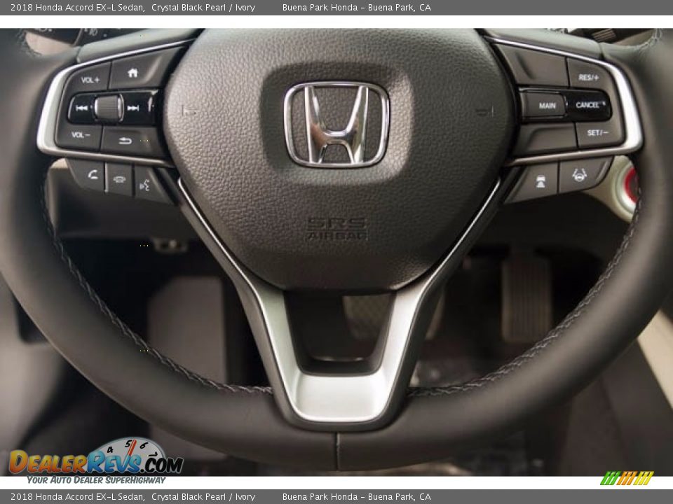 2018 Honda Accord EX-L Sedan Crystal Black Pearl / Ivory Photo #8
