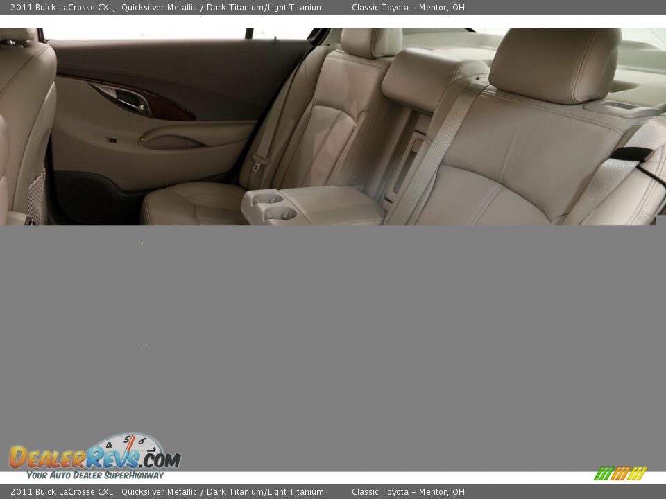 2011 Buick LaCrosse CXL Quicksilver Metallic / Dark Titanium/Light Titanium Photo #16