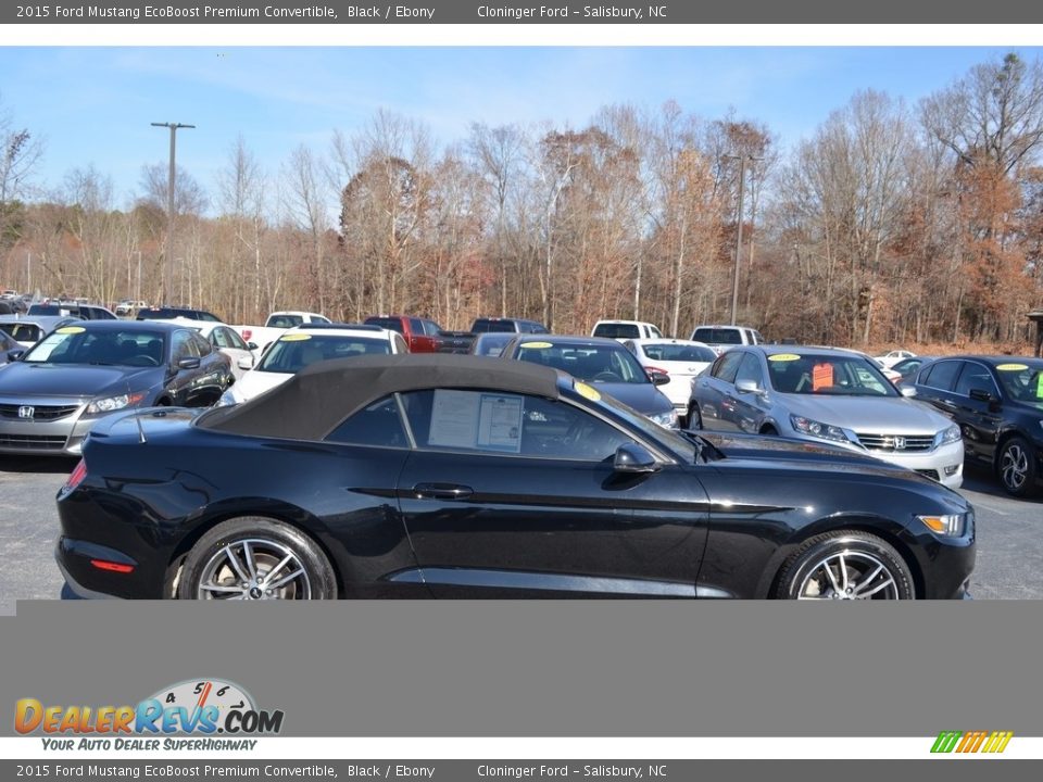 2015 Ford Mustang EcoBoost Premium Convertible Black / Ebony Photo #2