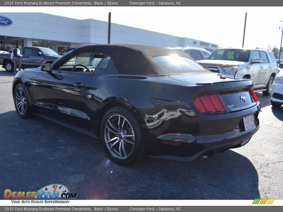 2015 Ford Mustang EcoBoost Premium Convertible Black / Ebony Photo #5