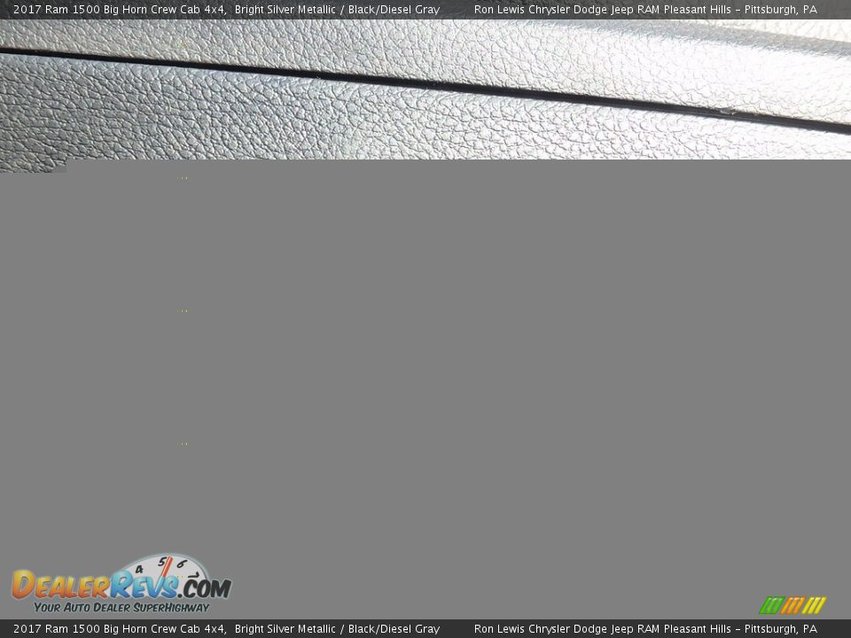 2017 Ram 1500 Big Horn Crew Cab 4x4 Bright Silver Metallic / Black/Diesel Gray Photo #17