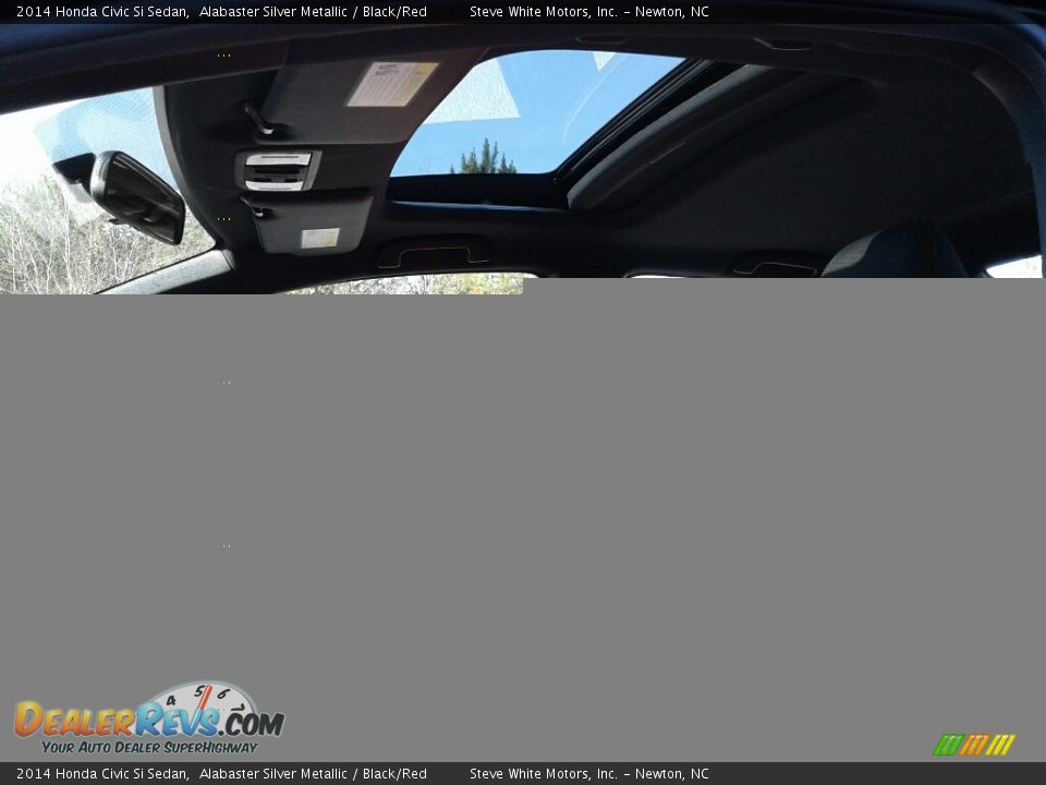 2014 Honda Civic Si Sedan Alabaster Silver Metallic / Black/Red Photo #9